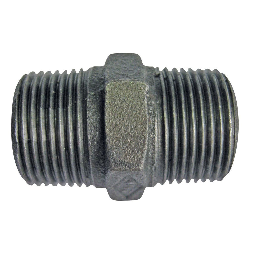 Niplu din aliaj cu filet exterior, racord-exterior, racord 3/4 negru 