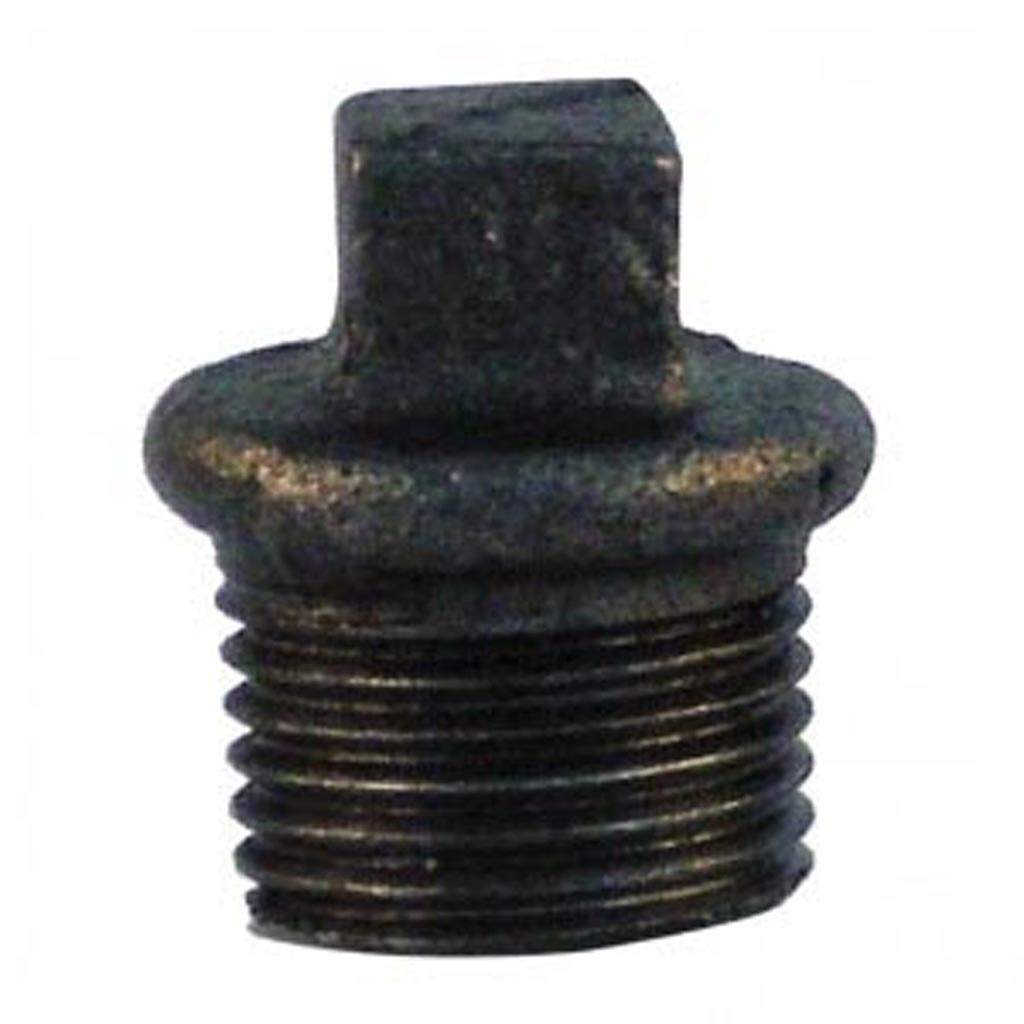 Dop metalic filetat, racord 1, negru 