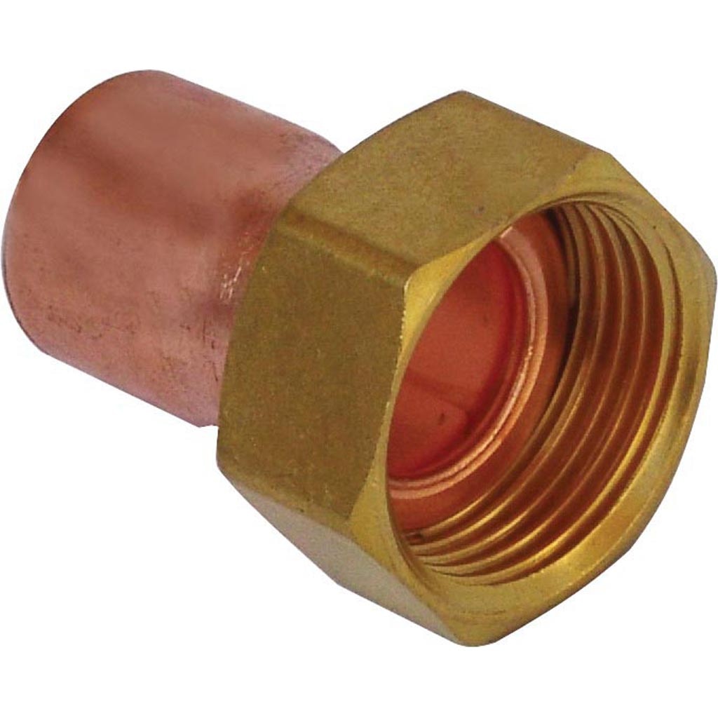 Racord semiolandez, alama, dimensiune 15 mm x 1/2, filet, interior, cupru