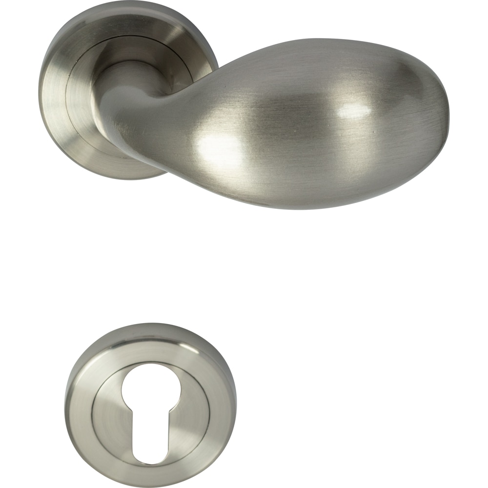 Maner usa cu rozeta VEROFER Golf, zamac, 80 mm, argintiu
