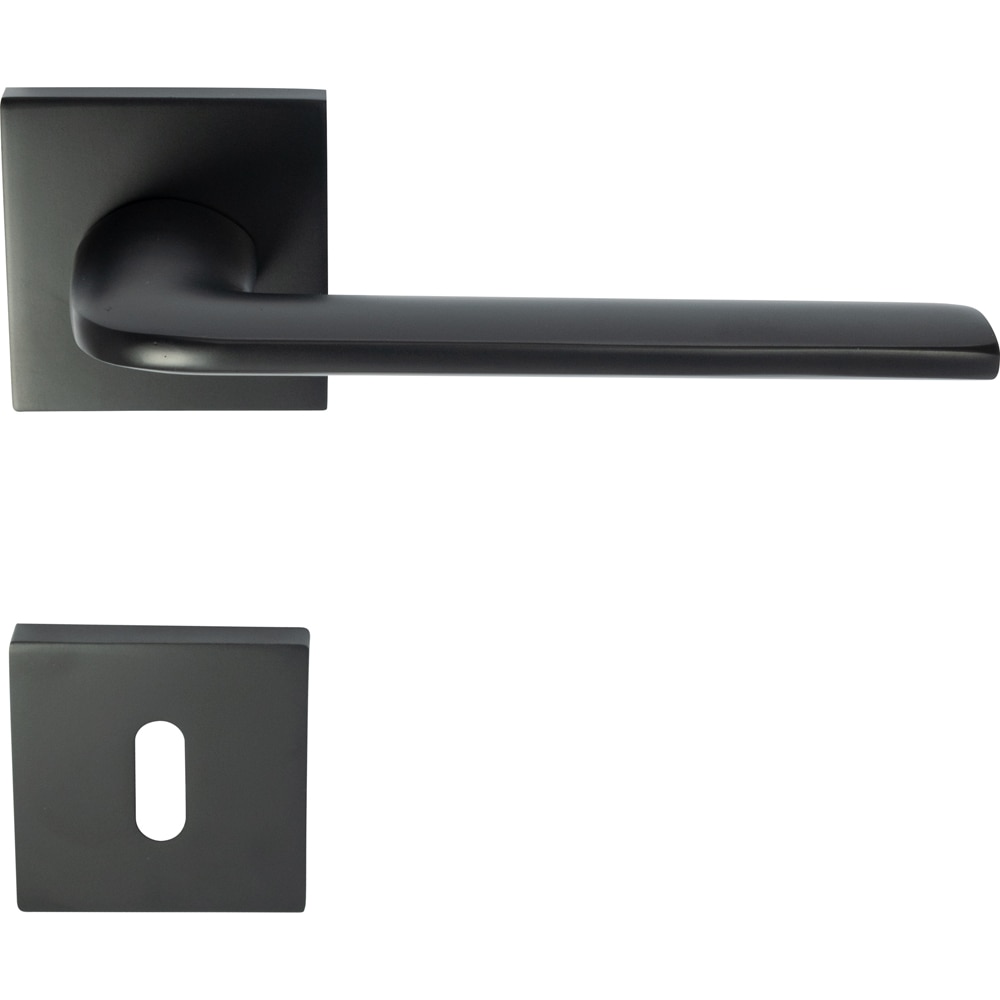 Maner usa cu rozeta VEROFER Melissa, aluminiu, 120 mm, negru mat