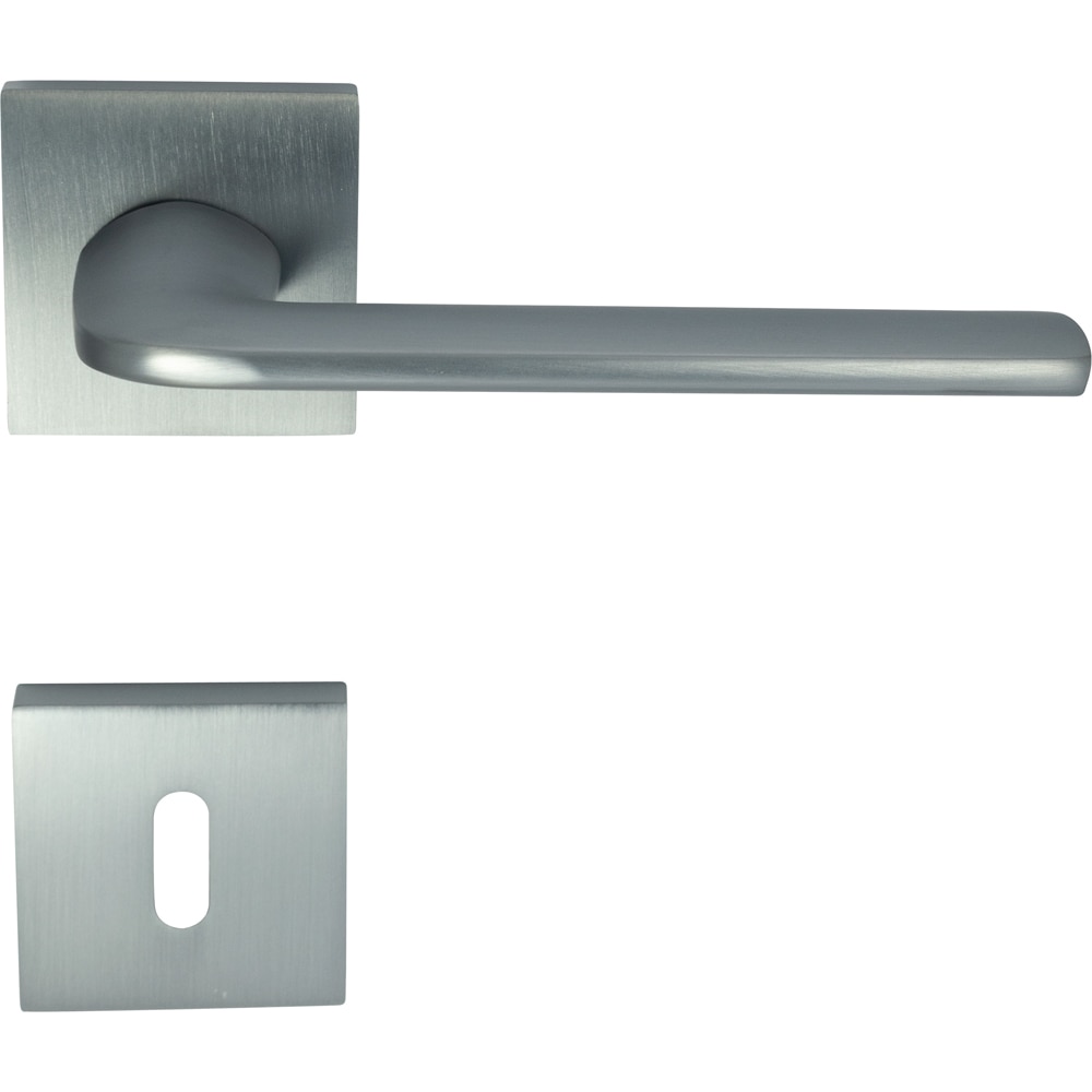 Maner usa cu rozeta VEROFER Melissa, aluminiu, 120 mm, argintiu