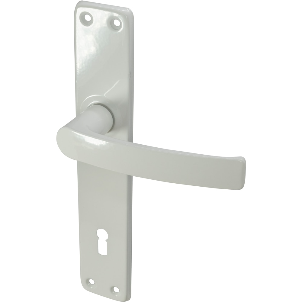 Maner cu sild, aluminiu, 110 mm, alb