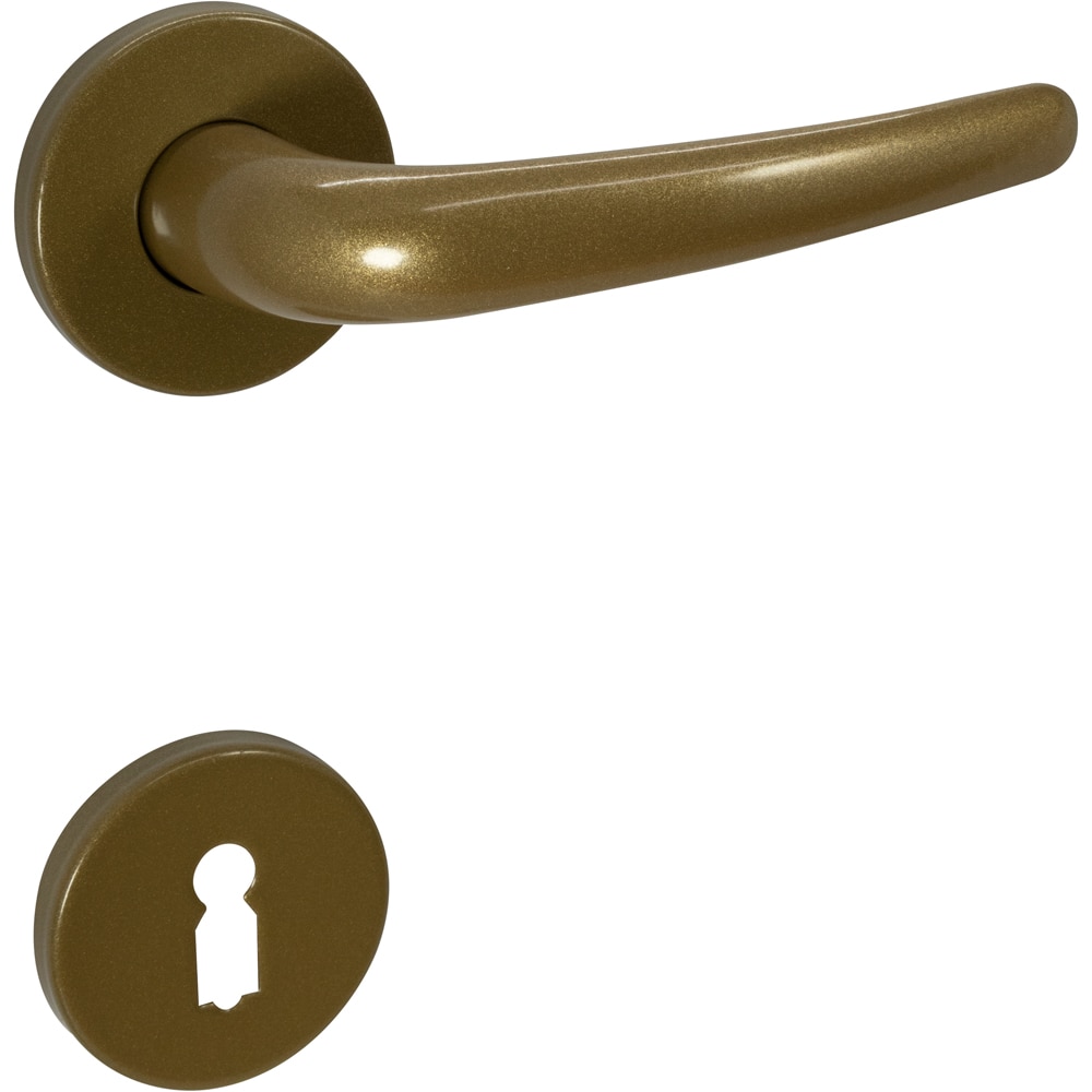 Maner cu rozeta D50, aluminiu, 110 mm, auriu