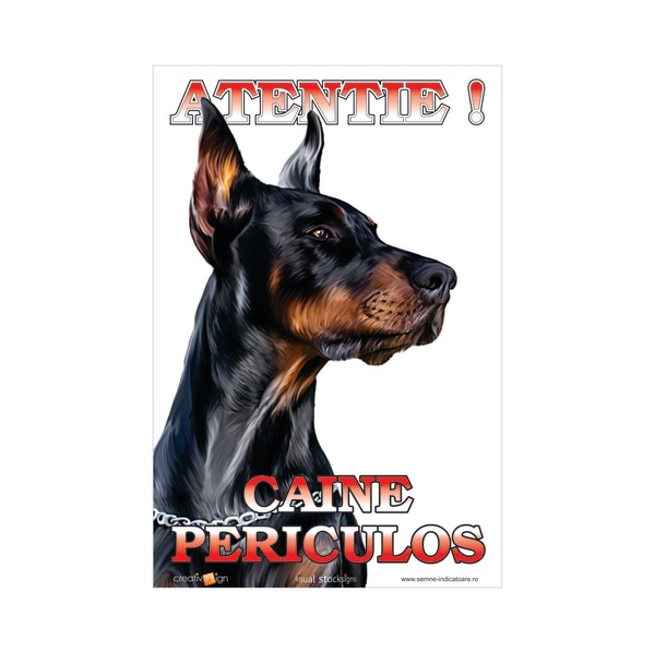 Indicator Atentie Caine Rau  Creative Sign