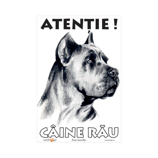 Indicator Atentie Caine Rau  Creative Sign