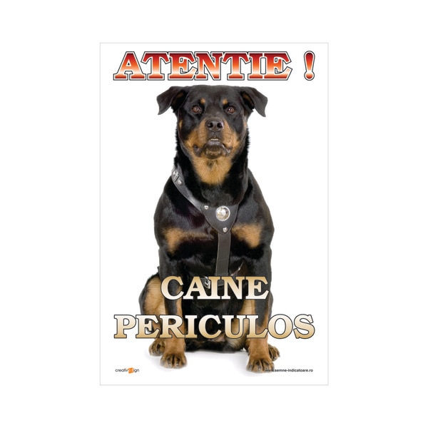 Indicator Atentie Caine Rau  Creative Sign
