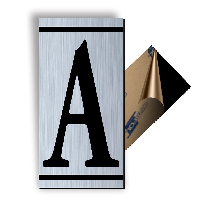 Litera A, ABS, Gravat, Argintiu M7  Creative Sign
