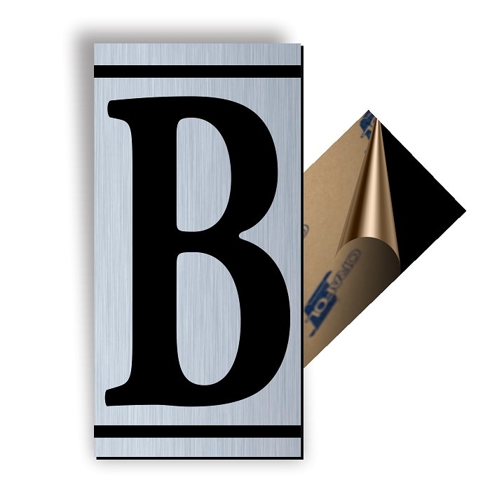 Litera B, ABS, Gravat, Argintiu, M7  Creative Sign