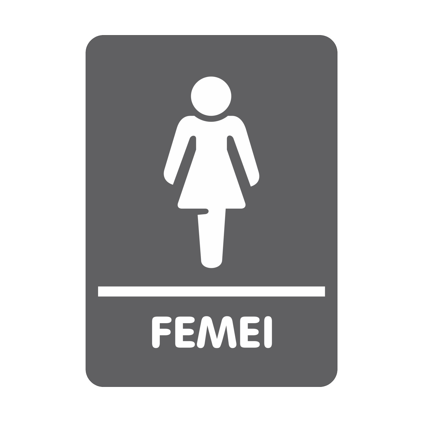 Indicator Toaleta Femei 10X14.5 PVC 1mm  Creative Sign