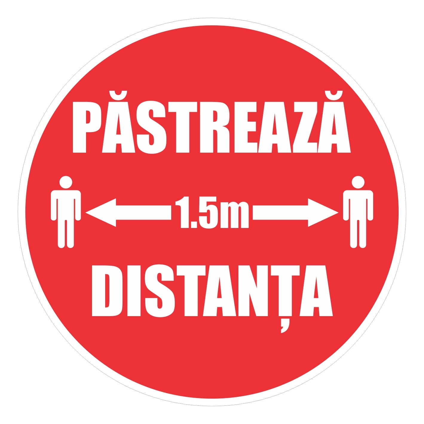 Indicator Pastreaza Distanta 1.5M  Creative Sign