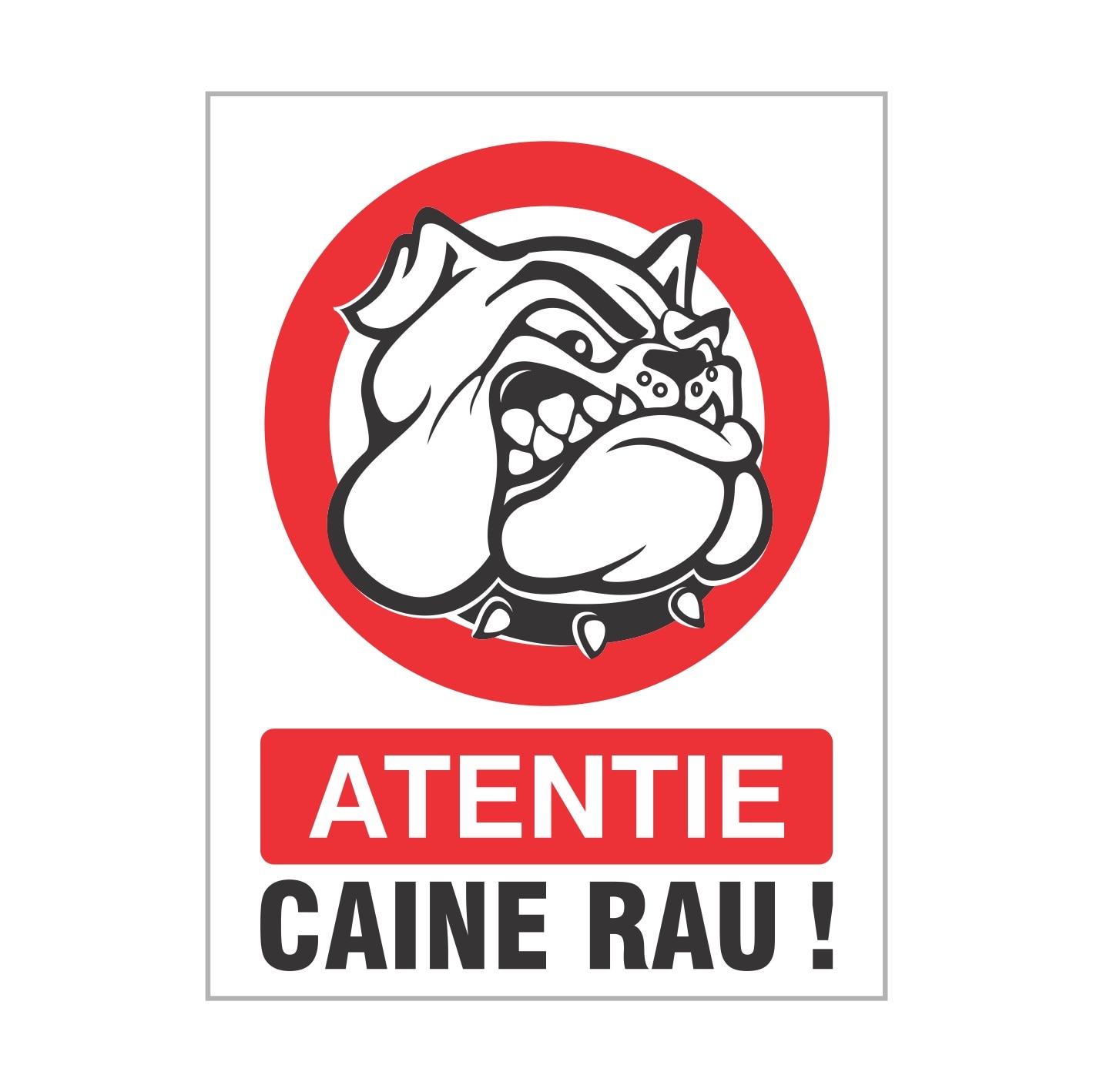 Indicator Caine De Paza, 15X20cm Bi  Retail Solutions