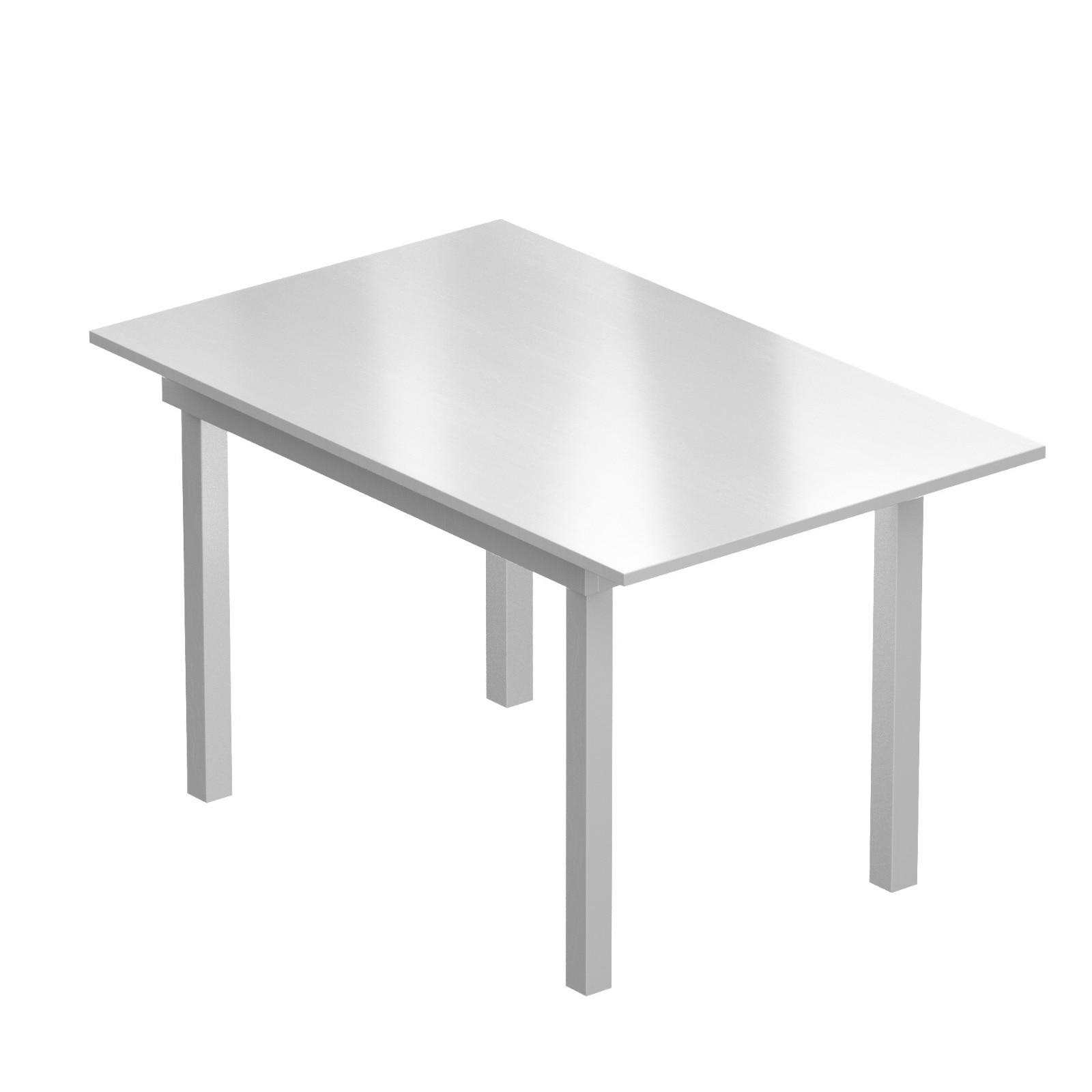 Masa de bucatarie Woodart, lemn, alb, 70 x 110 cm