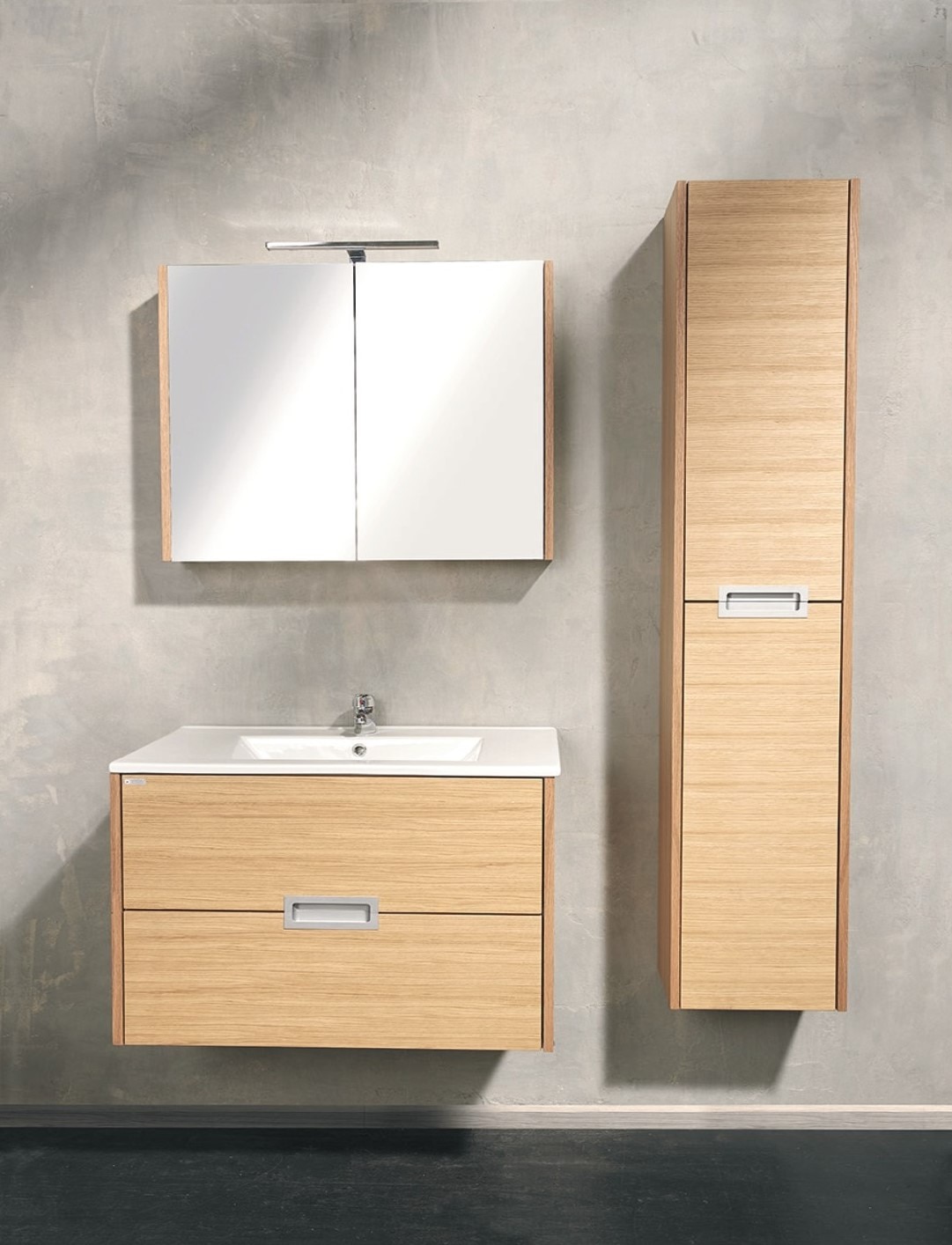 Set mobilier, culoare stejar, 60 cm • Cubo