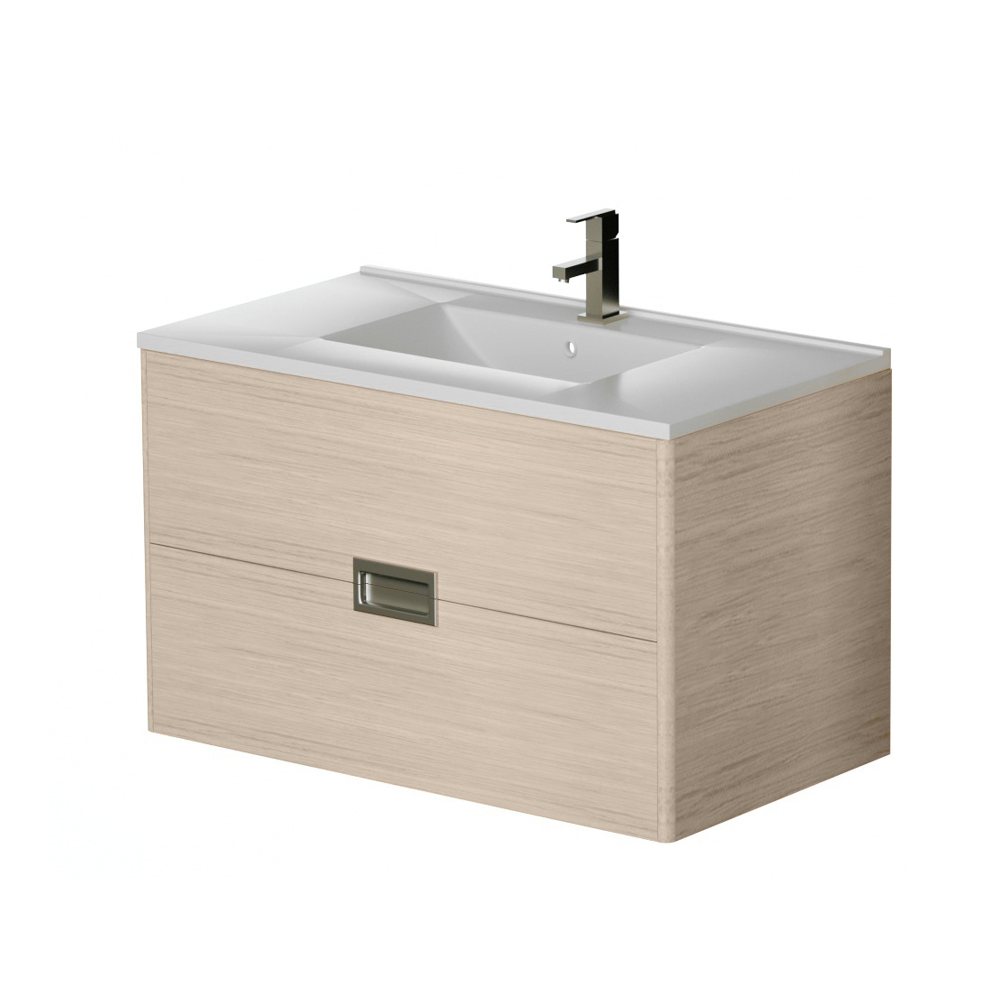 Set mobilier, culoare stejar, 80 cm • Cubo