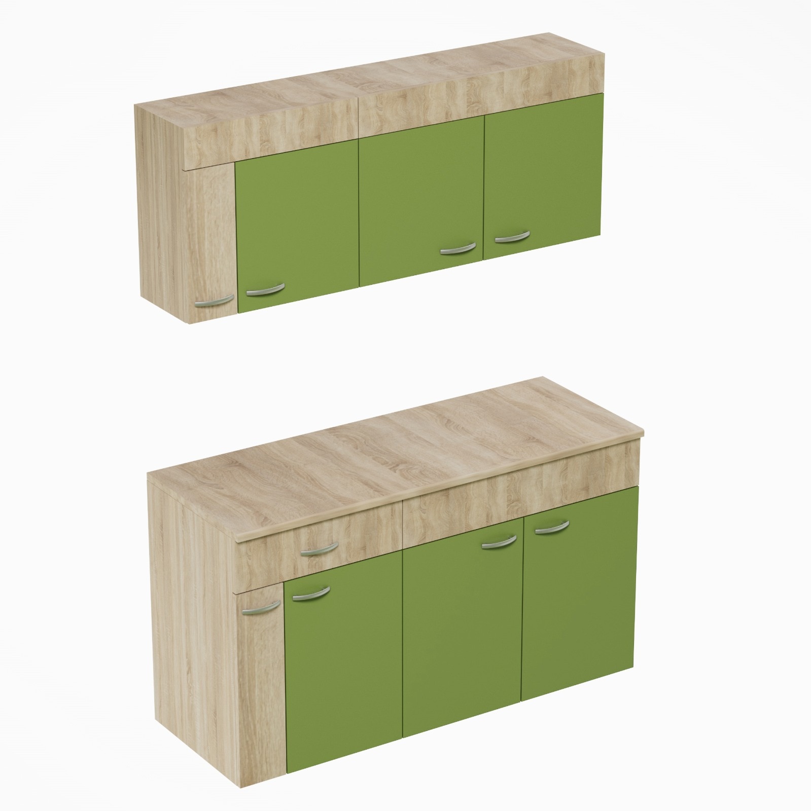 Kit bucatarie, verde, 150 cm  Sonoma