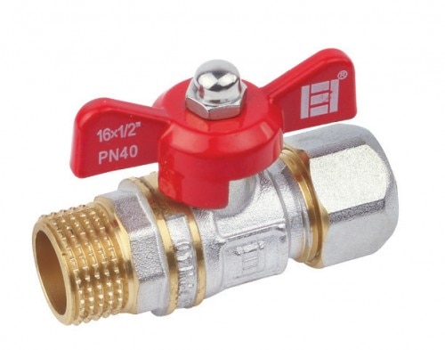 Robinet pentru pexal, diametru 16 mm, diametru filet 1/2