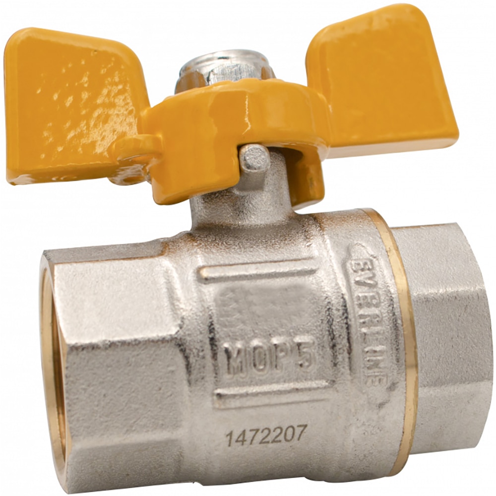 Robinet gaz fluture EVERLINE RG-DFF34T, 3/4", alama