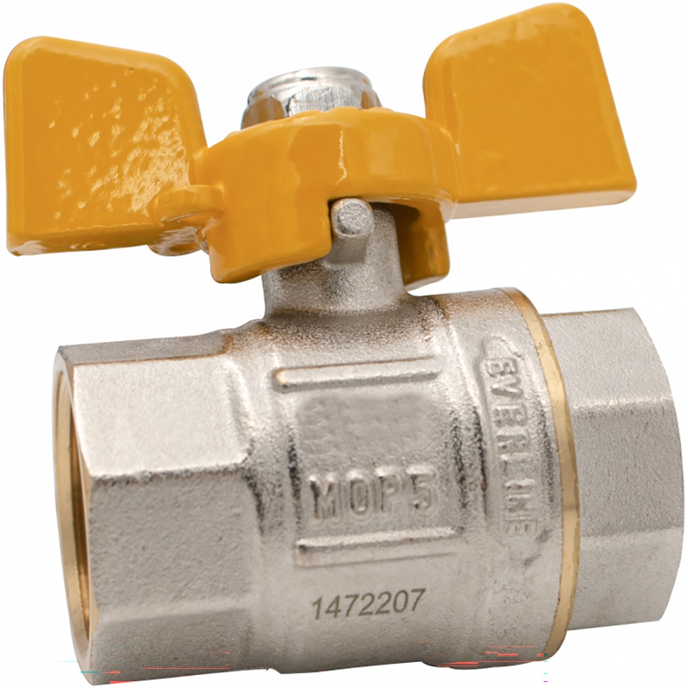 Robinet gaz fluture EVERLINE RG-DFF11T, 3/4", alama