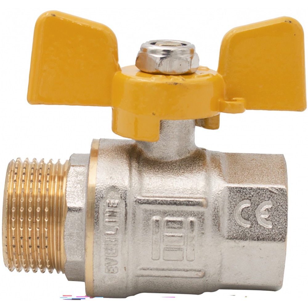 Robinet gaz fluture EVERLINE RG-DMF12T, 1/2", alama