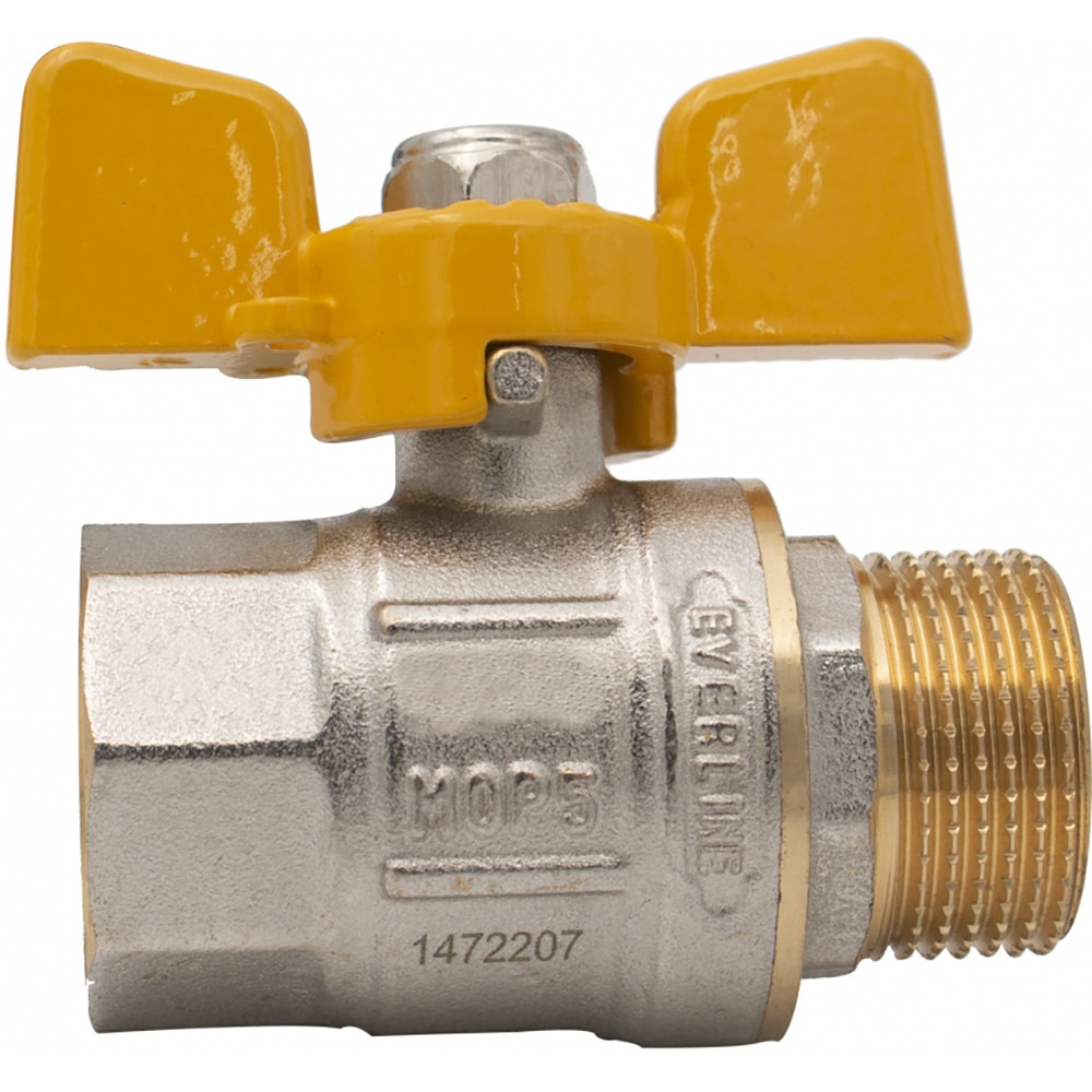 Robinet gaz fluture EVERLINE RG-DMF12T, 1/2", alama