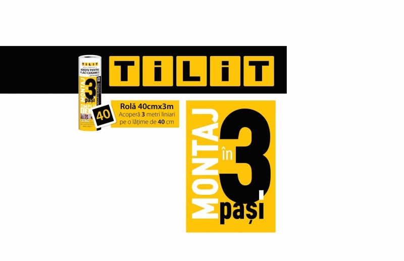 Adeziv rola, alb, 300 x 40 cm • Tilit