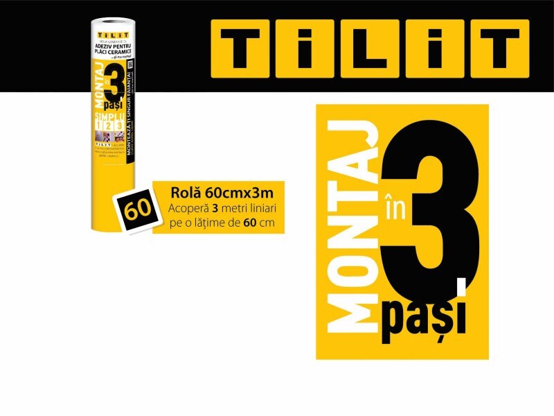 Adeziv rola, alb, 300 x 60 cm  Tilit