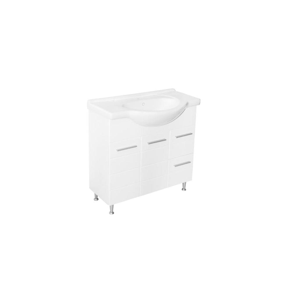 Baza lavoar cu picioare, alb, 78 x 90 x 34 cm • Easy