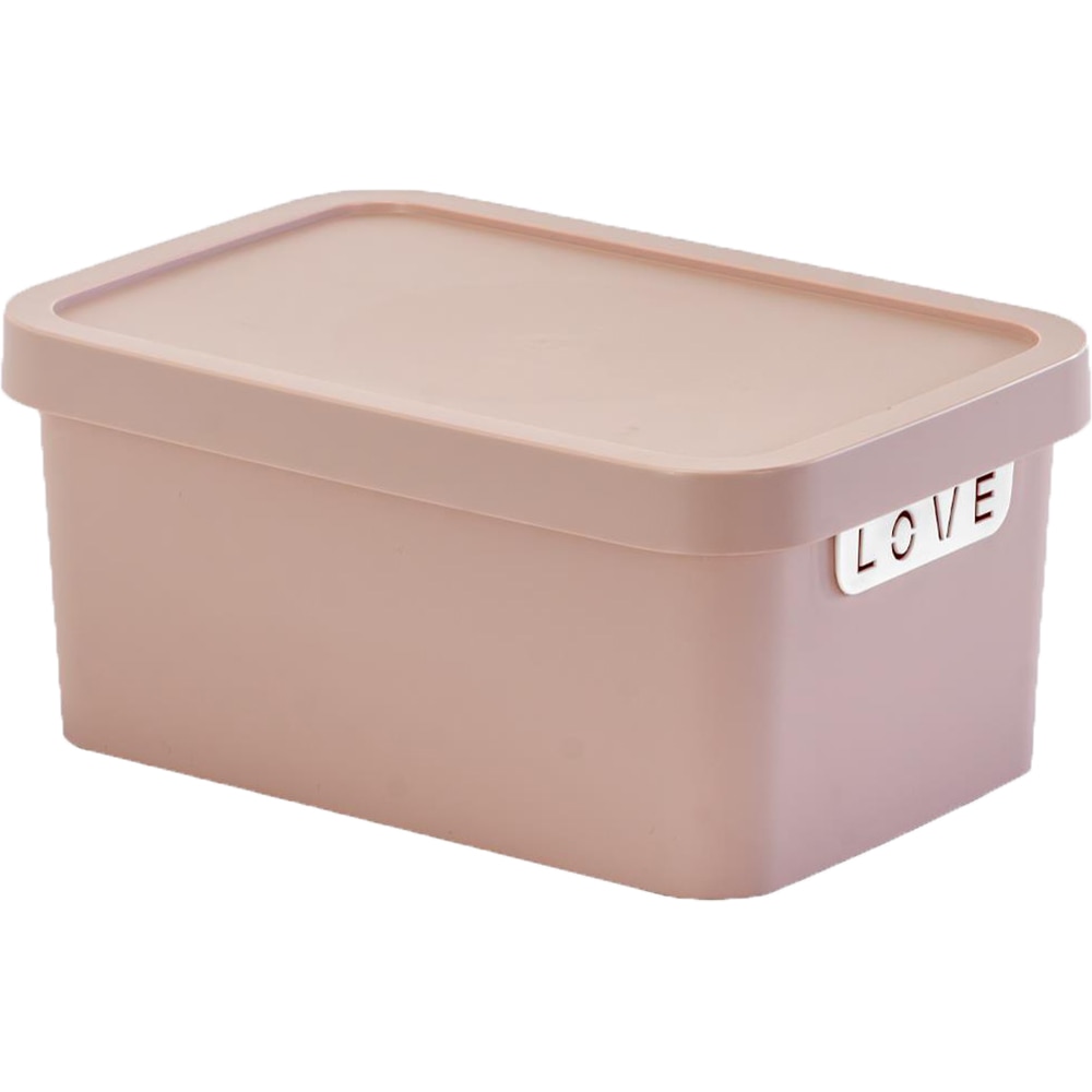 Cutie depozitare STERK PLAST Love, 32 x 22 x 15 cm, roz