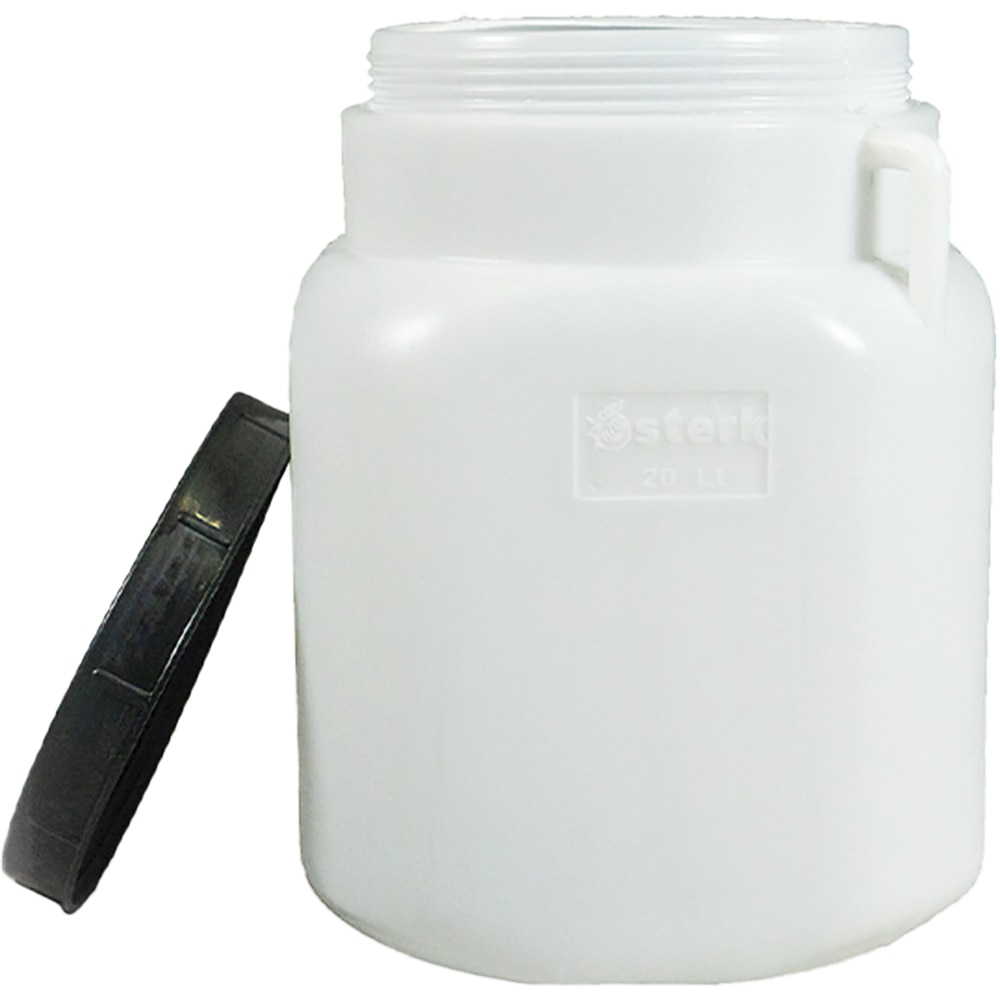 Bidon patrat, alb, 20 l