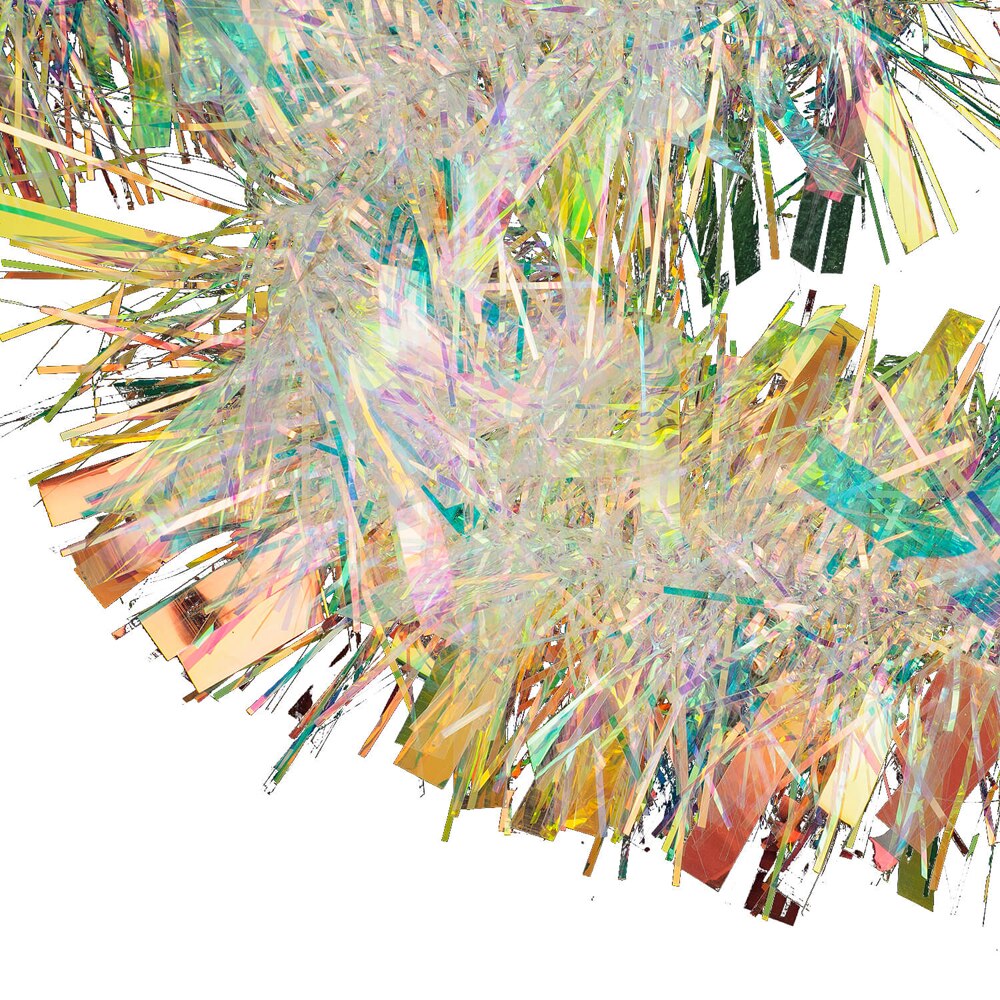 Beteala ACTION ONE, 9 cm x 2 m, transparenta cu irizatii multicolore