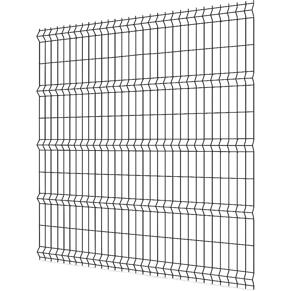 Panou gard bordurat PVC, 200 x 200 x 0.37 cm, otel zincat, gri