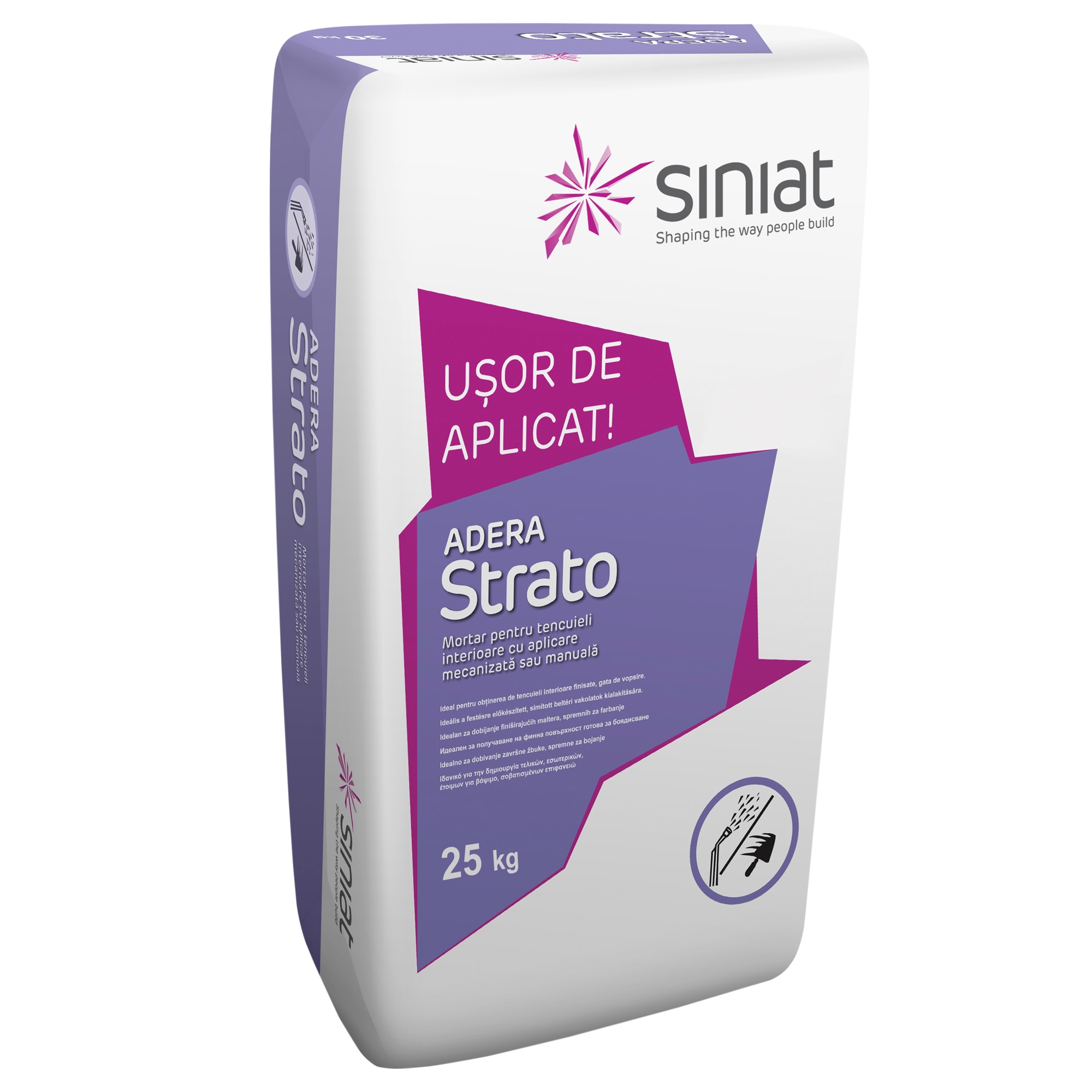 Mortar tencuiala Siniat Adera Strato, 25 kg