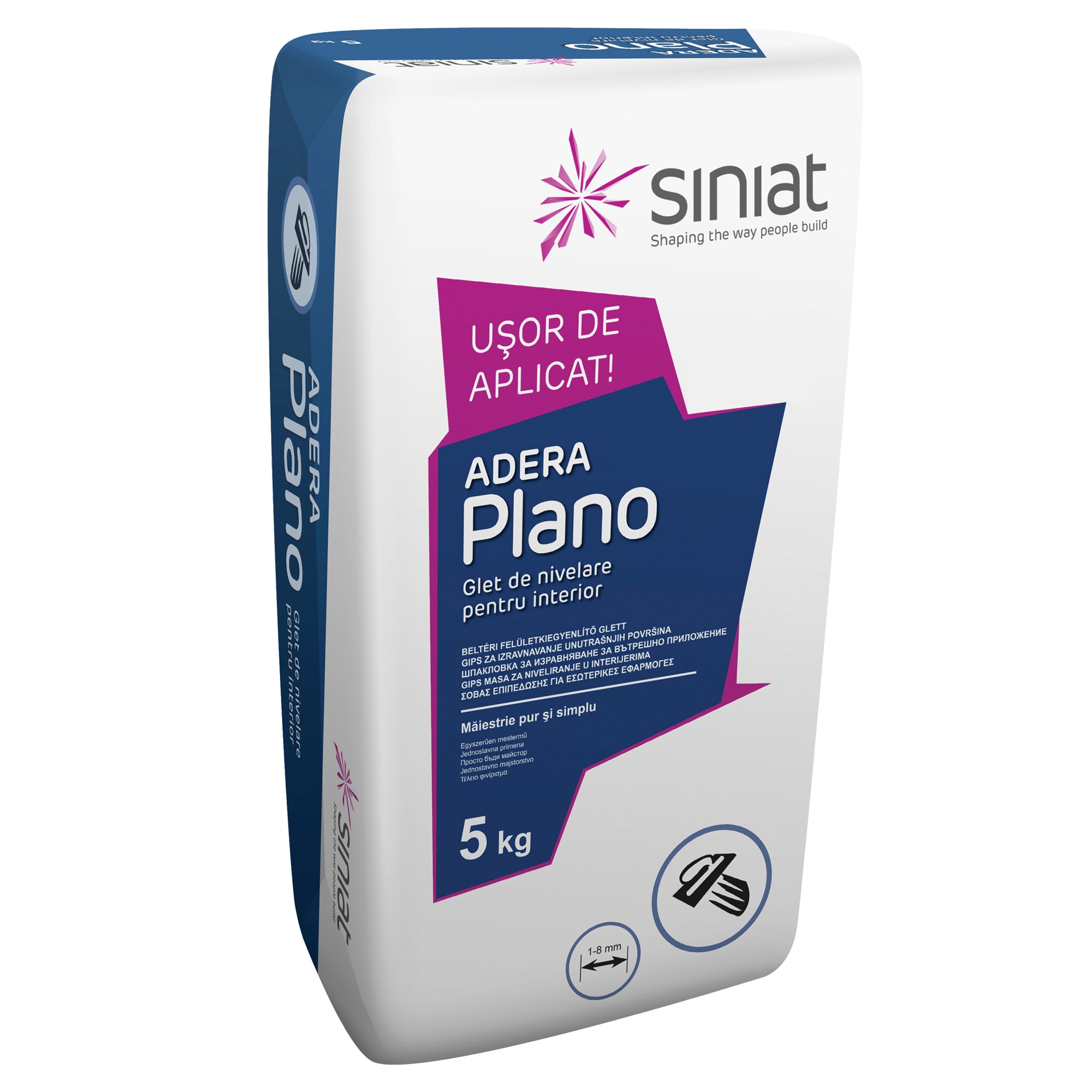 Glet de nivelare, 5Kg  Siniat Adera Plano