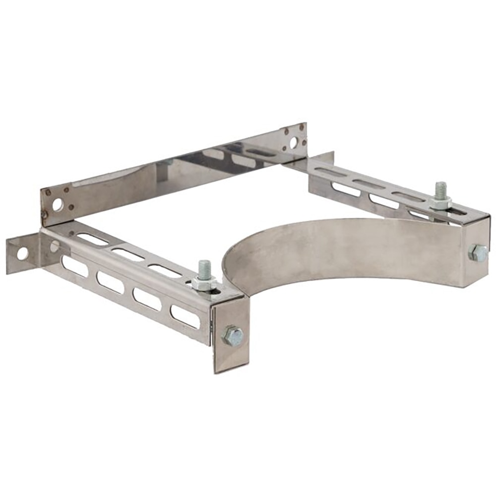 Colier ranforsat prindere pe perete cos de fum VULCANO, D250 mm, grosime 0.5 mm, inox