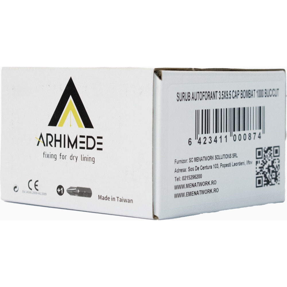 Surub autoforant, PH2, 3.5 x 9.5mm, metal, 1000buc