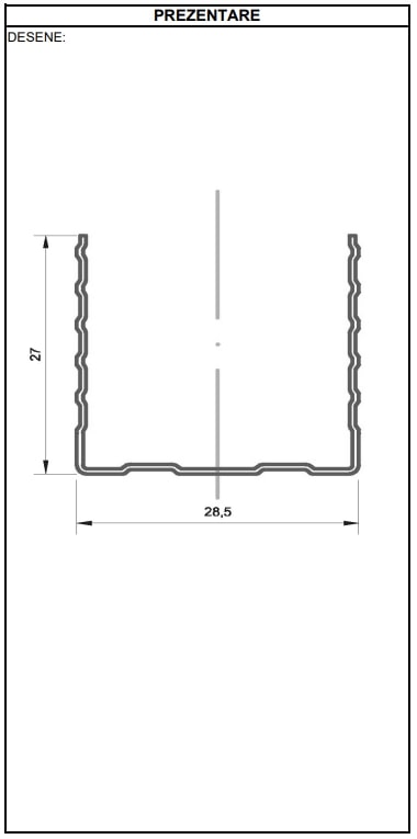 Profil UD 30 0.5 mm 3 m