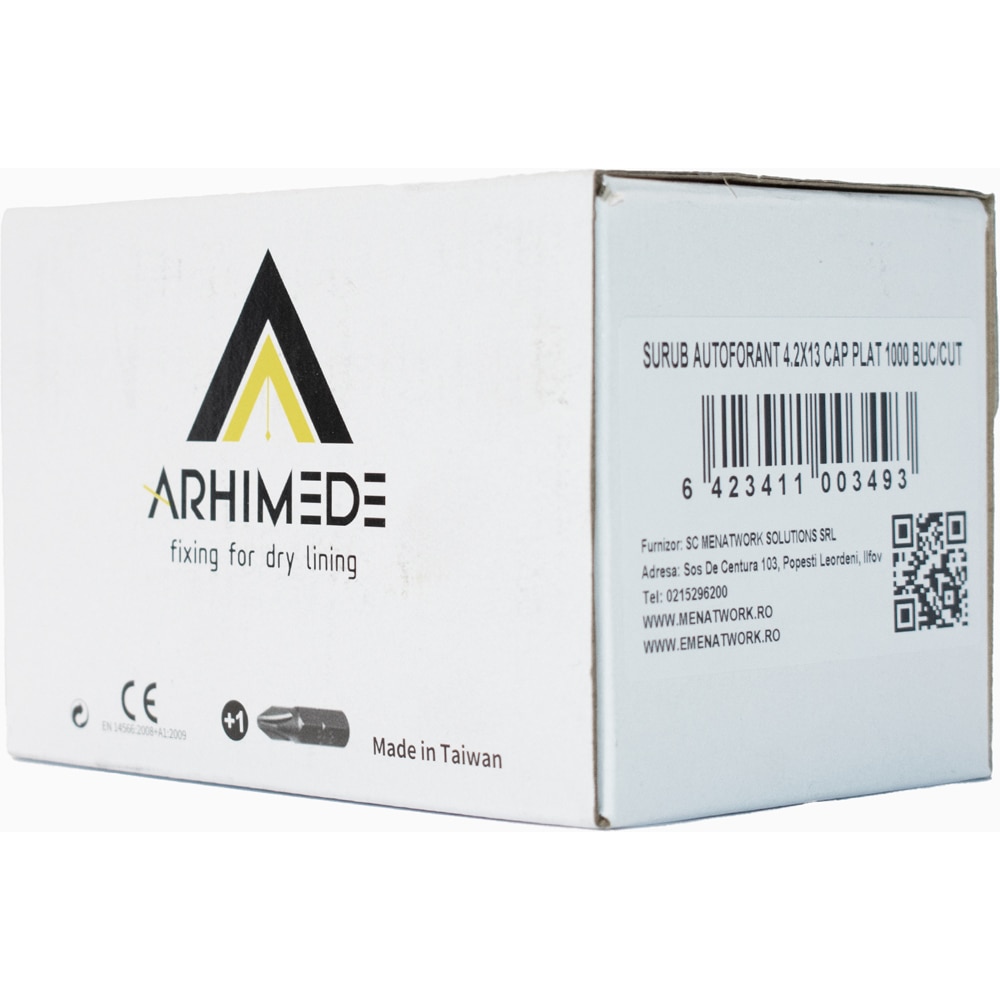 Surub autoforant plat, PH2, 4.2 x 13mm, 1000buc