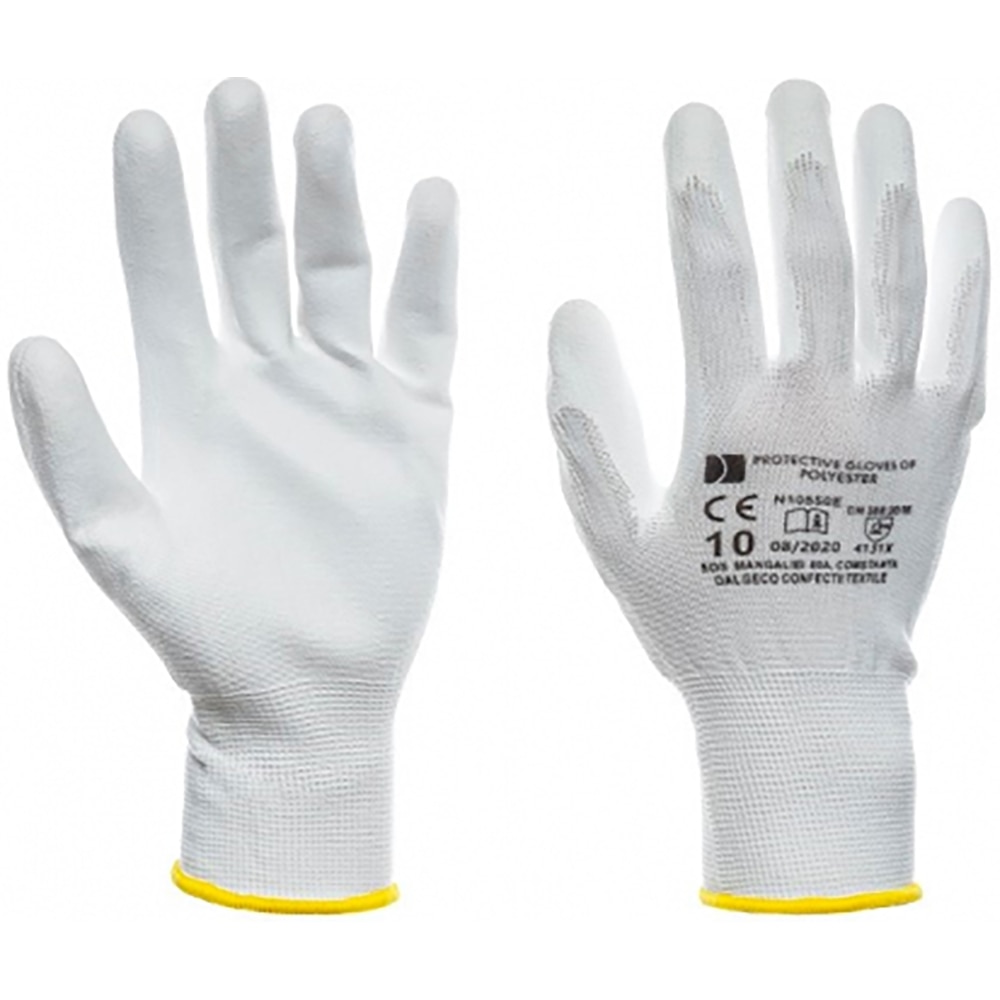 Manusi protectie DALGECO DCT 9, poliester, alb, marime 9