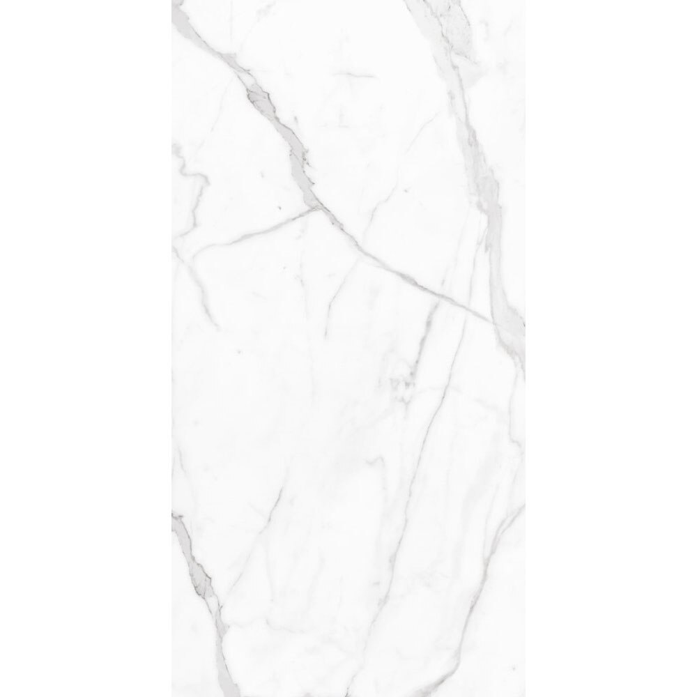 Gresie interior/exterior Global, marmura alb lucios, 60 x 120 cm, 9 mm, 1.44 m2/cutie