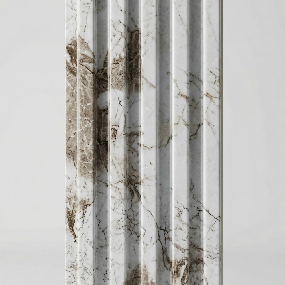 Panou riflaj IMPERIAL MARBLE SW215, 16.5 x 280 cm, WPC, alb-maro