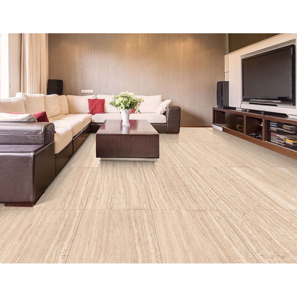 Gresie interior/exterior Tivoli, marmura bej mat, 60 x 120 cm, 9 mm, 1.44 m2/cutie