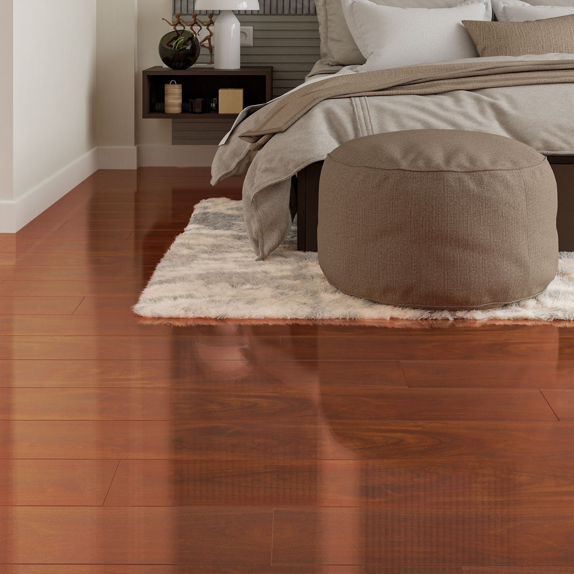 Parchet laminat 12 mm, Piano, maro, acoperire per cutie 1.6 mp, AC3, HDF  WOOD ART