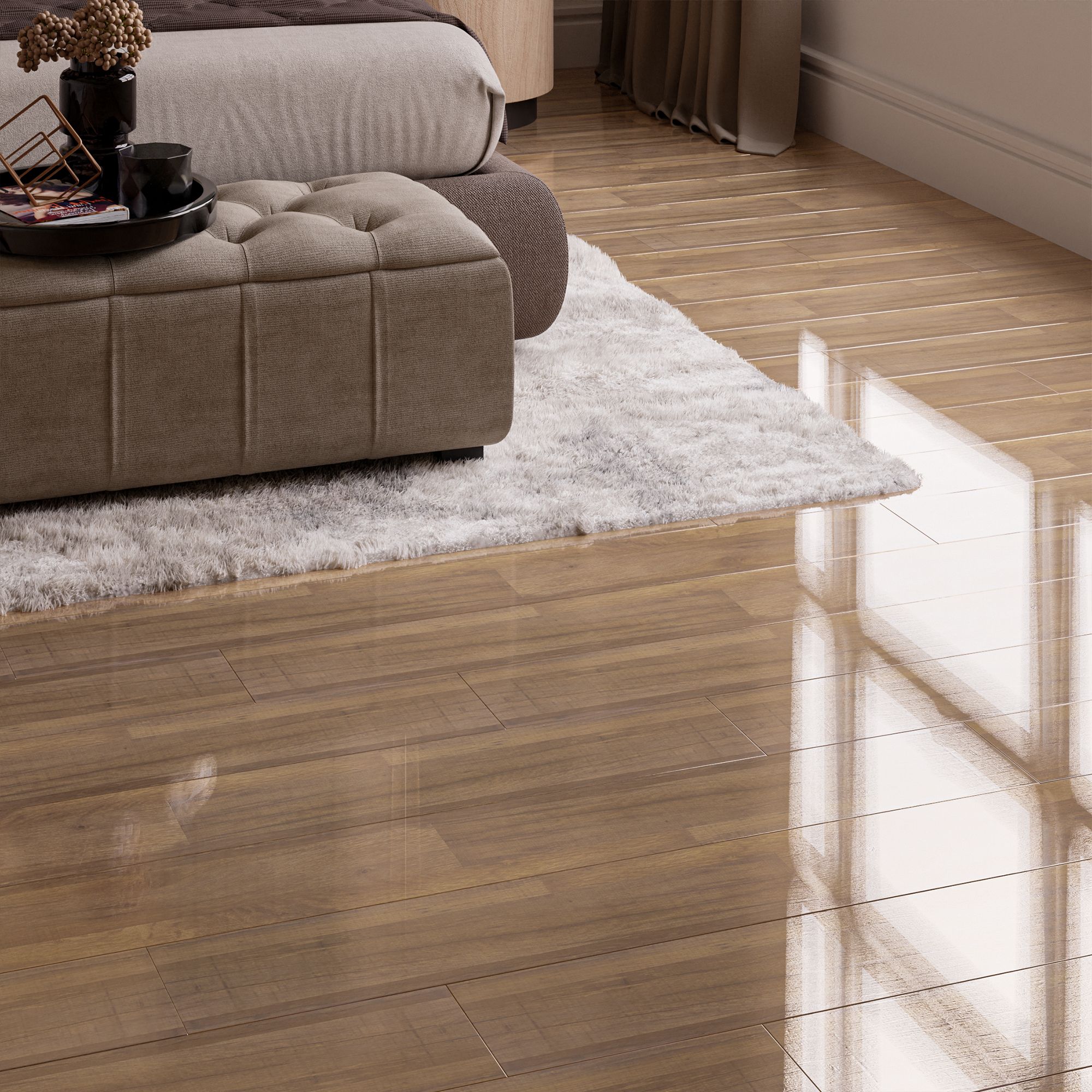 Parchet laminat 12 mm, stejar, acoperire per cutie 1.60 mp, AC3, HDF WOOD ART