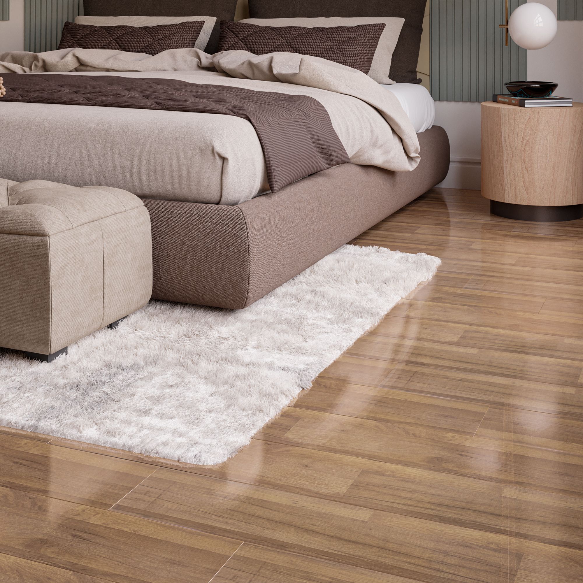 Parchet laminat 12 mm, stejar, acoperire per cutie 1.60 mp, AC3, HDF WOOD ART