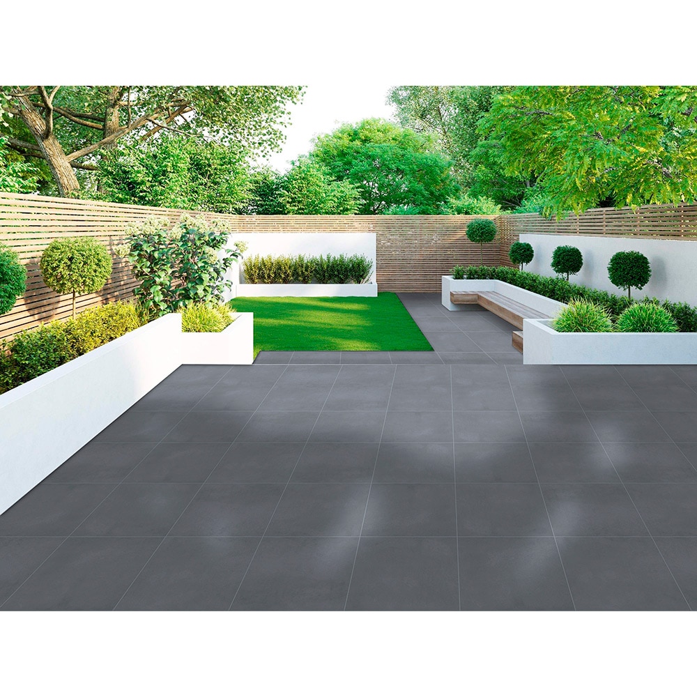 Gresie interior/exterior Sandstar, ciment gri mat, 60 x 60 cm, 8 mm, 1.44 m2/cutie