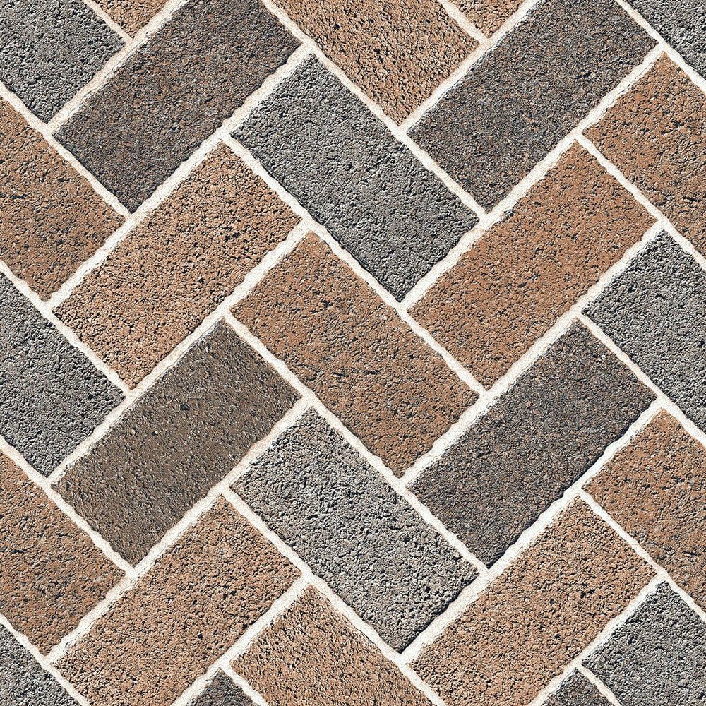 Gresie exterior Brick, Piatra naturala maro mat, 40 x 40 cm, 12 mm, 0.8 m2/ cutie