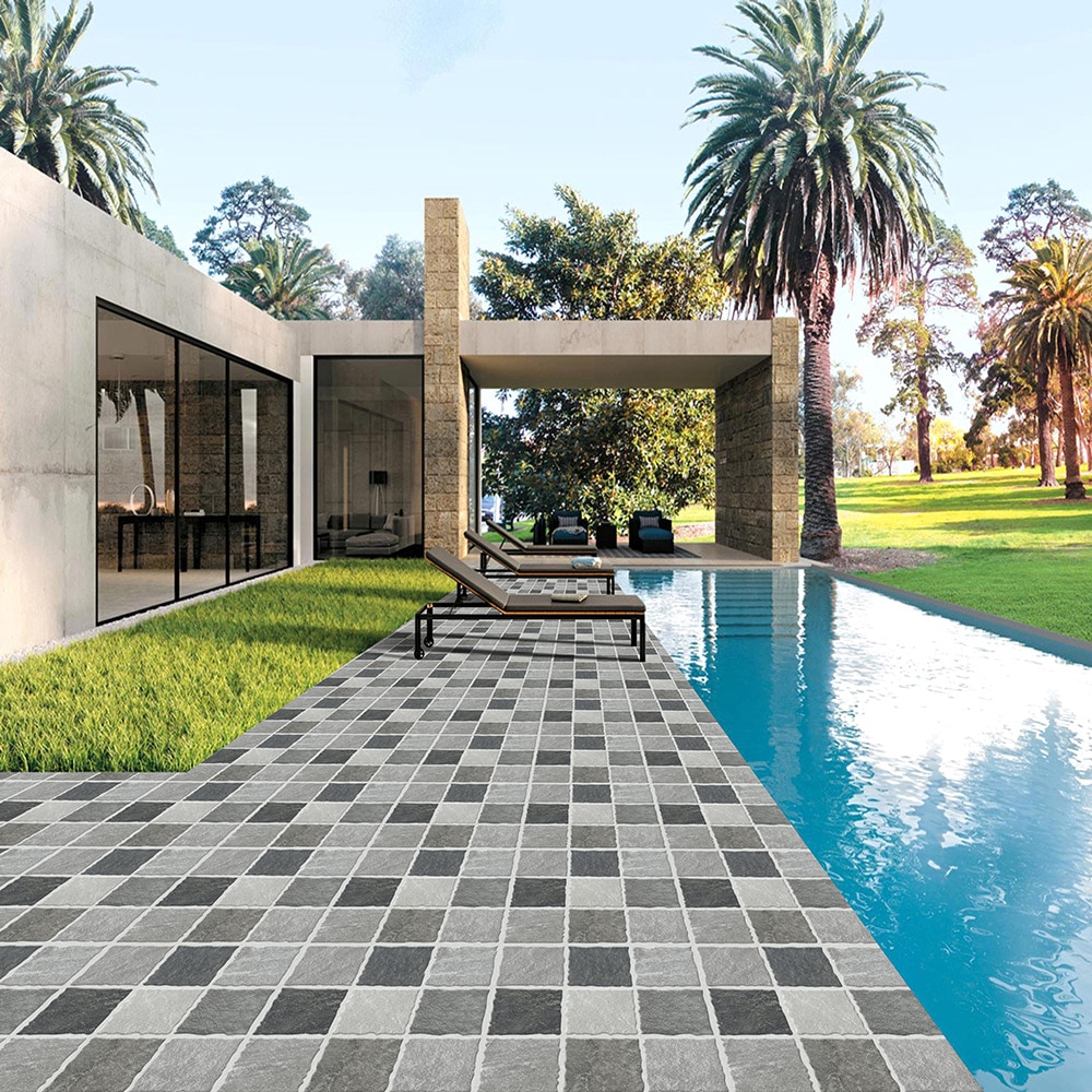 Gresie exterior Square, piatra gri mat, 40 x 40 cm, 12 mm, 0.8 m2/ cutie