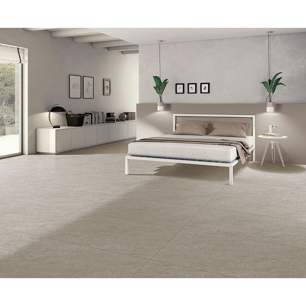 Gresie interior/exterior Himalaya, ciment bej mat, 60 x 120 cm, 9 mm, 1.44 m2/cutie