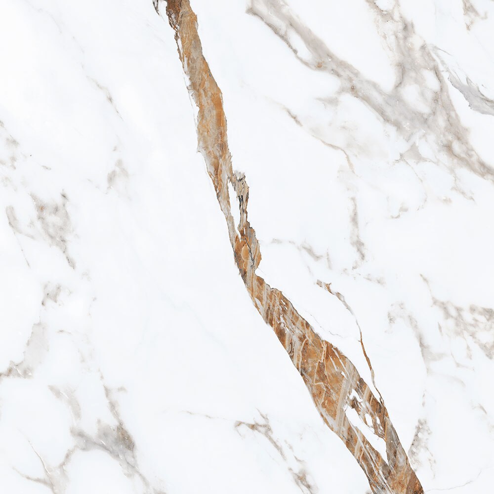 Gresie interior Bogota, marmura alb lucios, 60.5 x 60.5 cm, 10 mm, 1.465 m2/cutie